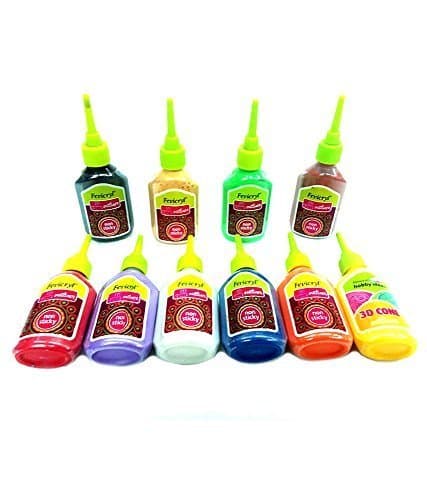 MSGH Fevicryl 3D Out Liners Multicolored Set Of 10