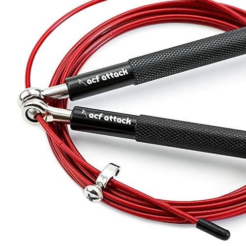 Speed Jump Rope Double Unders - Workout Jump Rope for Boxing, MMA, Muay Thai, Crossfit, Fitness - Exercise Jumping Rope Men, Women - Skipping Rope - 10 Foot Jump Rope Adjustable Length