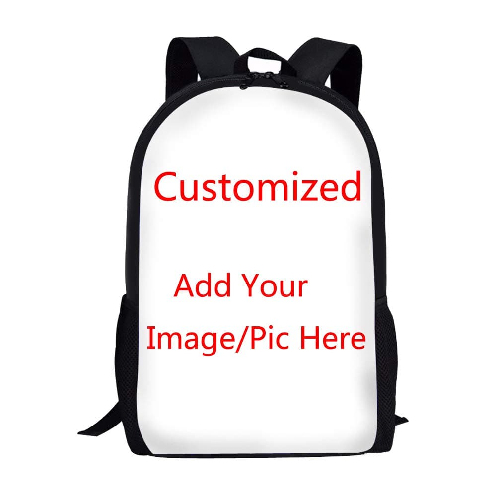 Custom Your Own Image Teens Girls Boys School Backpacks Large Capacity Shoulder Book Bags