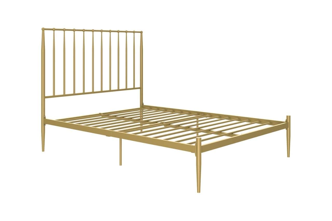 DHP Furniture Giulia Modern Metal Bed Gold King