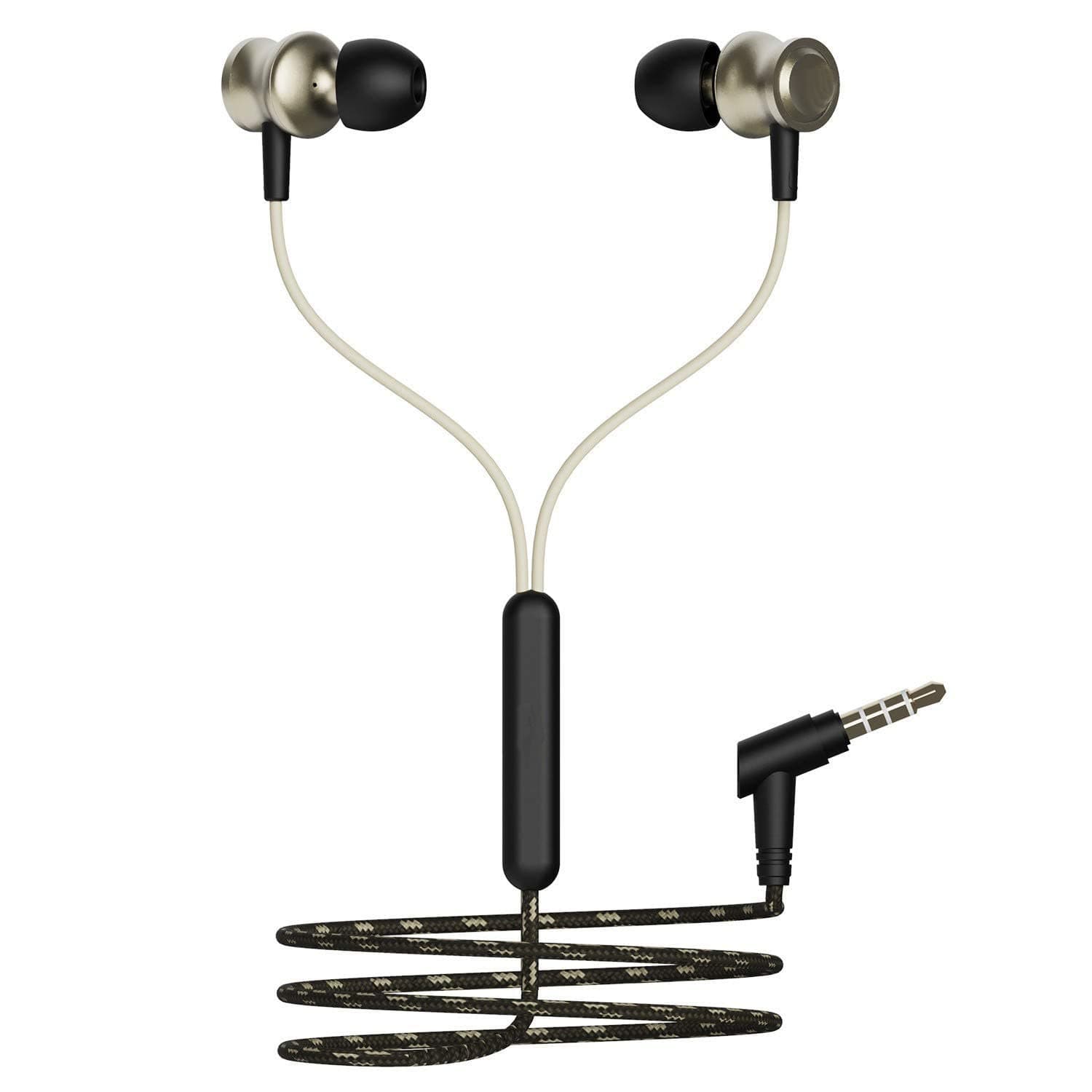 Earphones for Prestigio MultiPhone 4300 Duo Earphone Original Like Wired Stereo Deep Bass Head Hands-free Headset Earbud With Built in-line Mic, With Premium Quality Good Sound Call Answer/End Button, Music 3.5mm Aux Audio Jack (AS-870, Black)