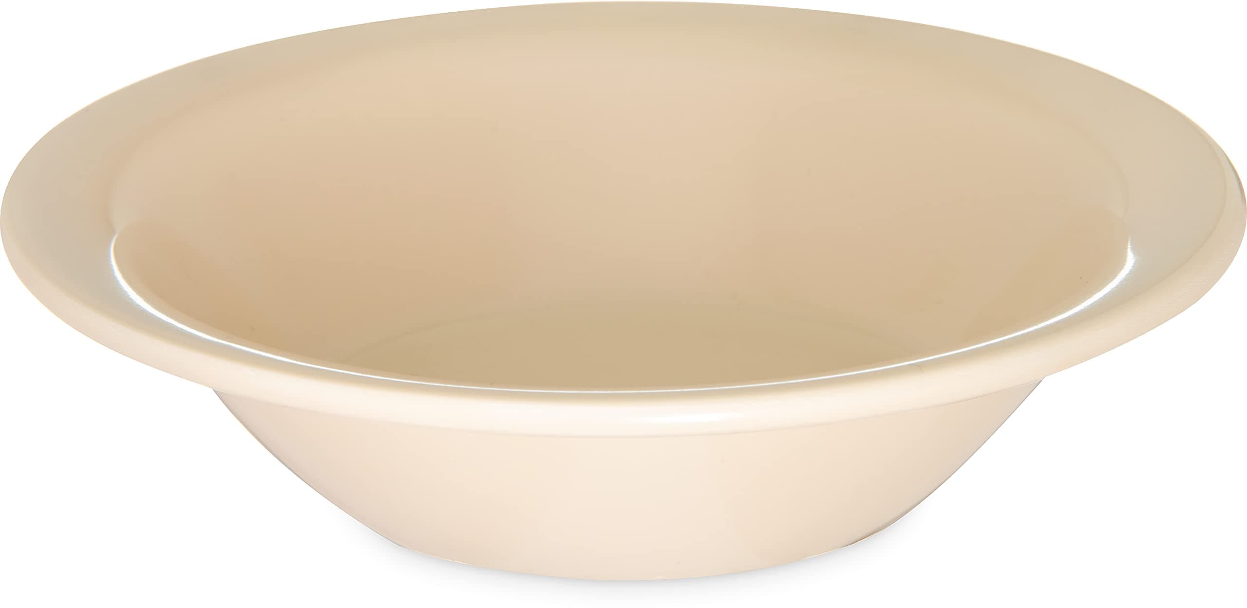 Kingline Reusable Plastic Bowl Fruit Bowl for Home and Restaurant, Melamine, 5 Ounces, Tan, (Pack of 48)