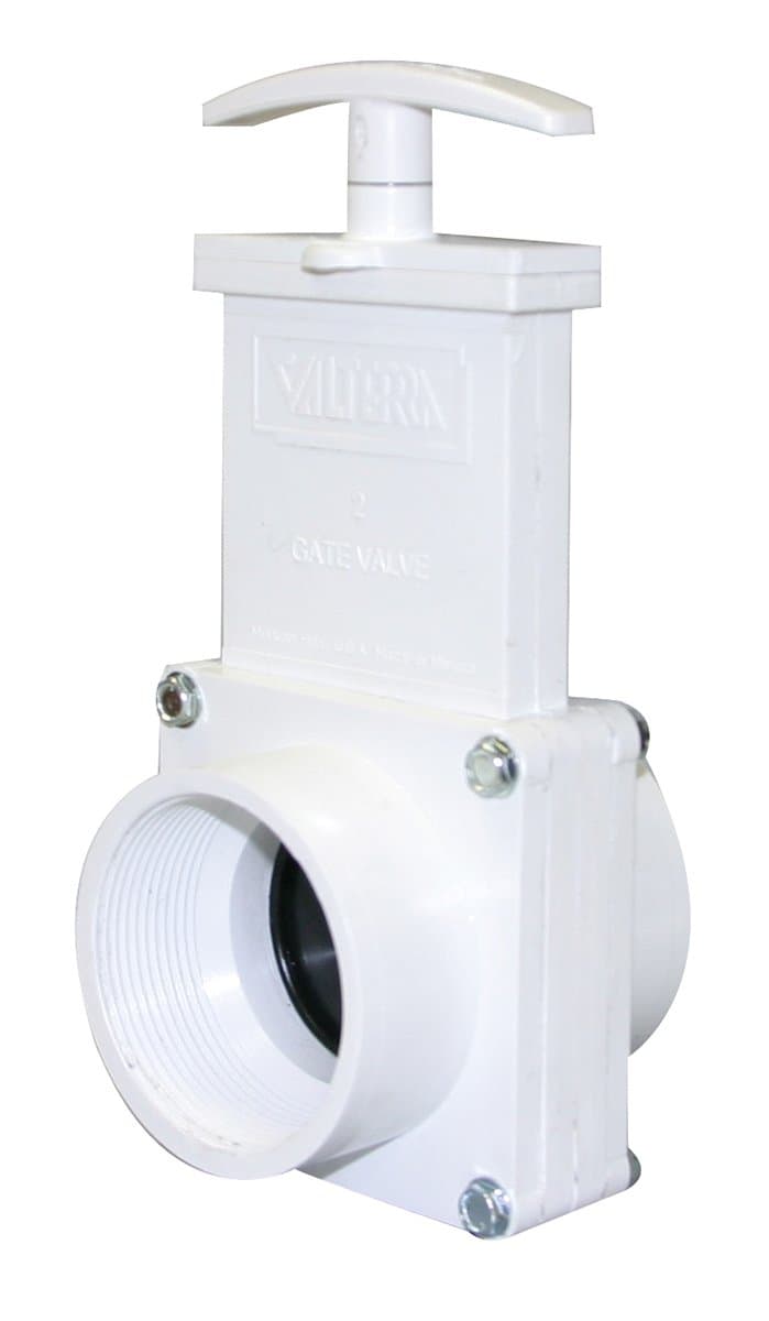 6207 PVC Gate Valve, White, 2" FPT