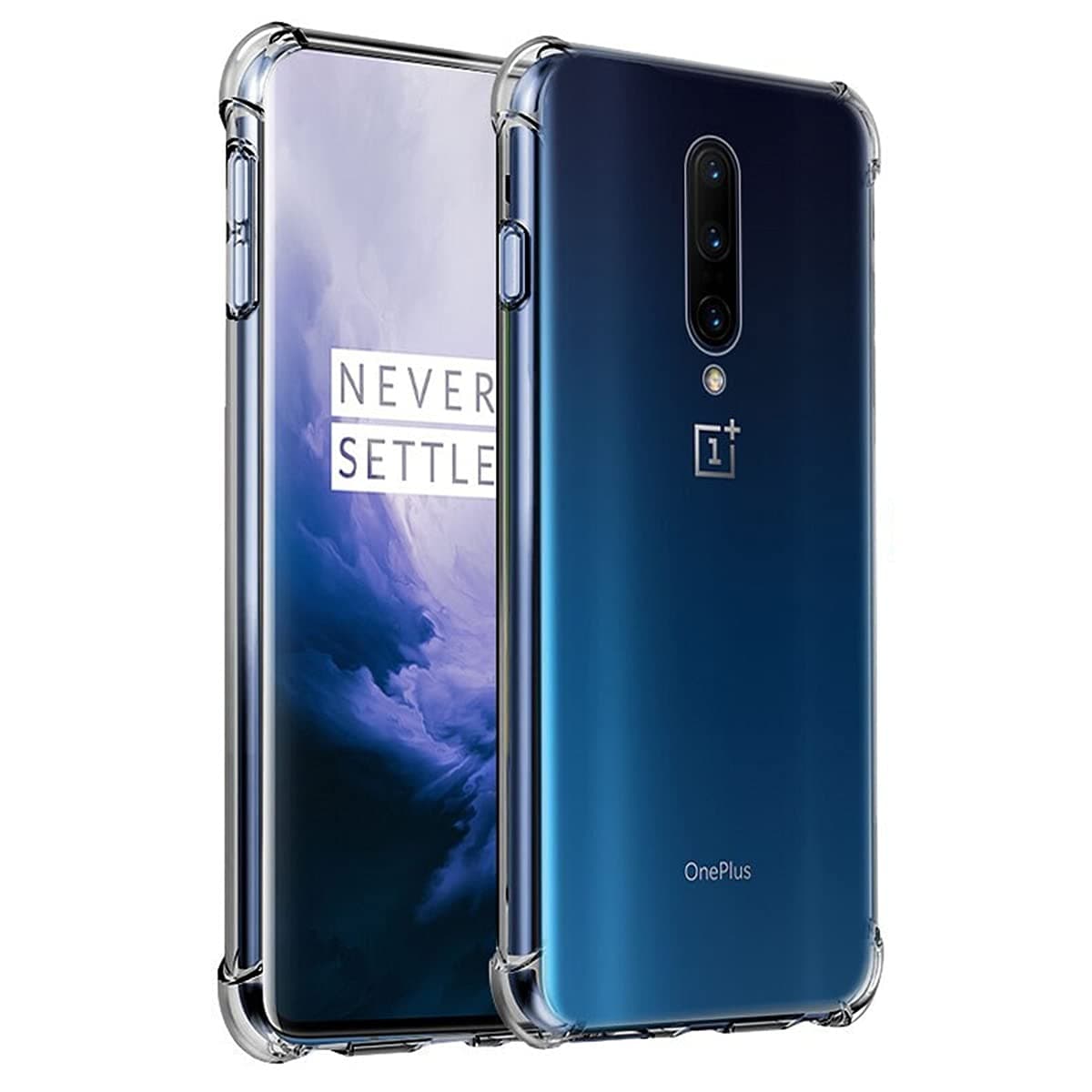 iCoverCase for OnePlus 7 Pro Case Clear, Corner Shockproof Protective Phone Case Soft TPU Slim Thin Case for OnePlus 7 Pro - Clear