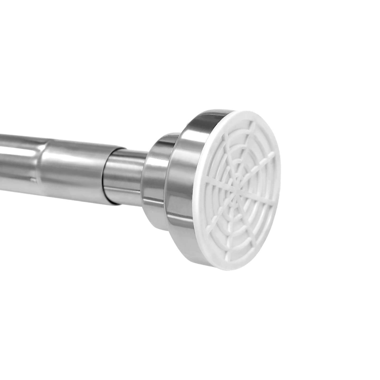 Extendable Shower Curtain Pole Telescopic Tension Rod 105-170cm Stainless Steel Bath Closet Hanging Pole