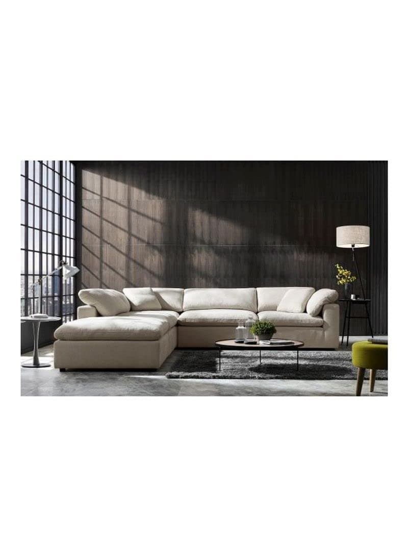 Home Box Signora Armless Fabric Chair 106 x 87 Beige