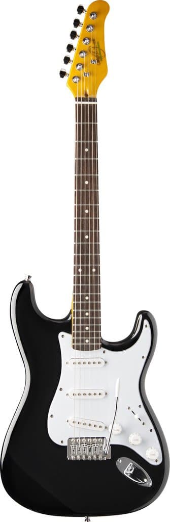 Oscar Schmidtby Washburn Double Cutaway Electric Guitar, Black, OS-300 BK