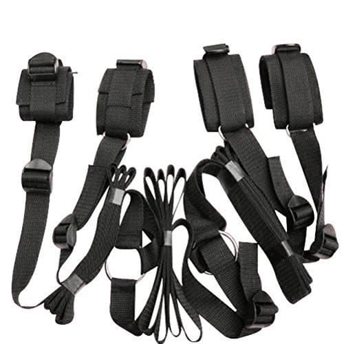 Aelovers Bedroom Rope Bed Restraints in Black