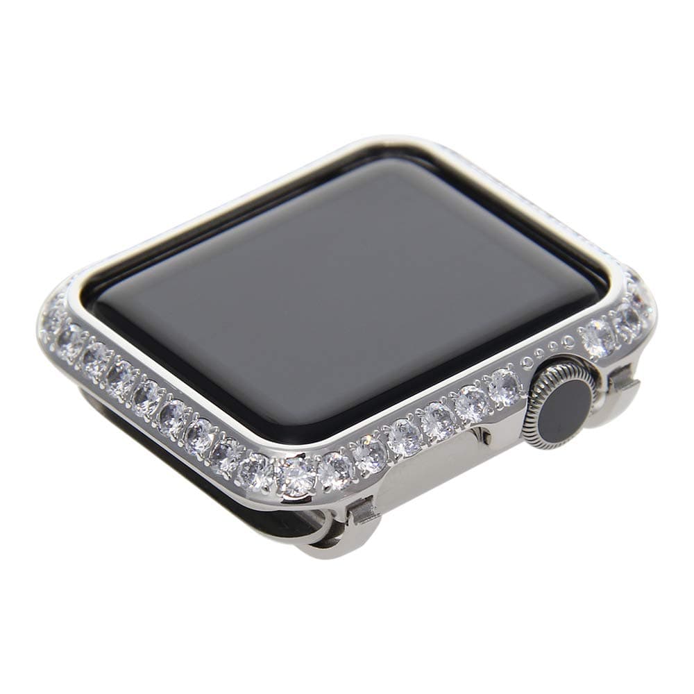 38mm Rhinestone Diamond Watch Case Compatible for Apple Watch Series 1/2/3 Metal Protective Cover for iWatch