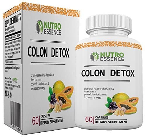Nutro Essence Colon Detox Cleansing Dietary Supplement 60 Capsules | Natural Formula with Fruit Extracts & Antioxidants | Improve Digestion, Cleanse Bowel, Alleviate Bloating & Promote Weight Loss