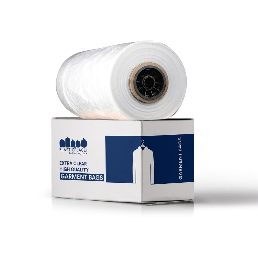 Plasticplace Clear Garment Bags, Protect Clothes from Dust, Dirt, Wrinkles, & Damage, Perfect for Dresses, Dry Cleaning, Storage, & Travel - Zippered, Made in USA 240 Count, 72" X 21" X 7"