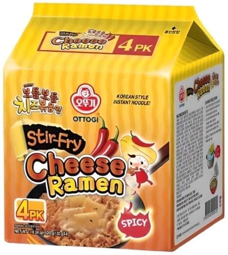 OTTOGI Spicy Stir Fry Cheese Ramen Spicy 130GX4