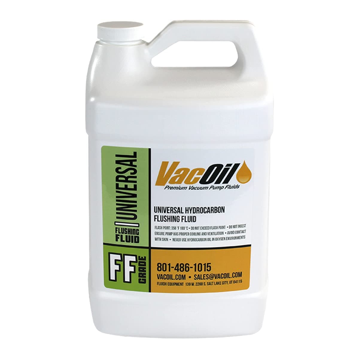 VacOil® FF Grade Vacuum Pump Flushing Fluid | 1 Gallon for Edwards, Welch, Leybold, Agilent, Used for Internal Cleaning of Particles & Increase Vacuum Pump Life