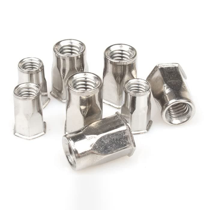 2/10Pc M3 M4 M5 M6 M8 M10 M12 304 Stainless Steel Hex Hexagon Flat Head Countersunk Head Binding Rivet Nut Insert Rivnut Nutsert Countersunk Head (10pcs) M5