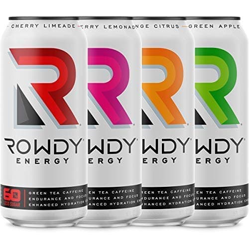 Rowdy Energy Drink, Variety Pack, 16oz cans (Pack of 4)