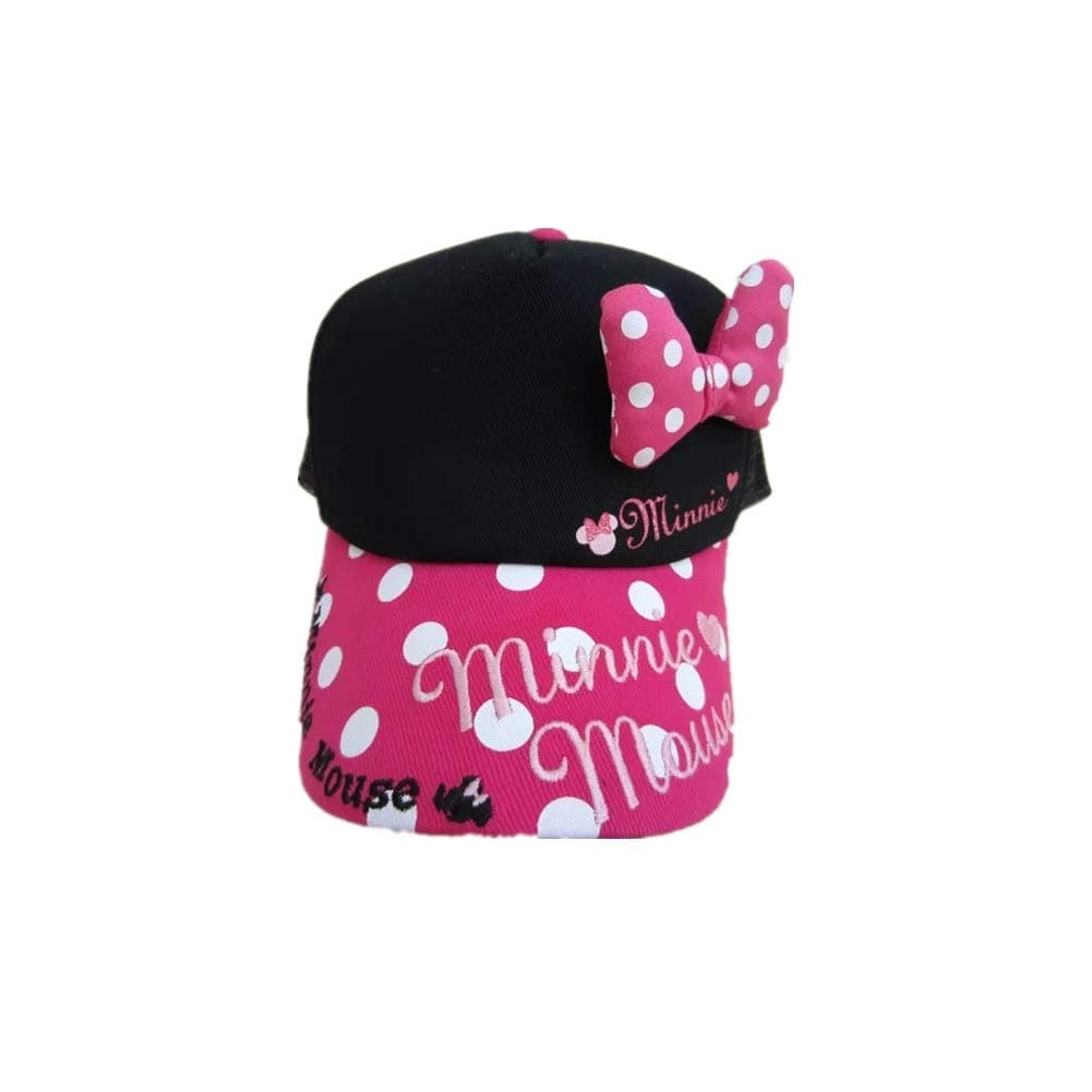 Kid Girl Baseball Cap Hello Kitty/Minnie Mouse Hat Beach Holiday Cartoon Cap Pink Rose Red