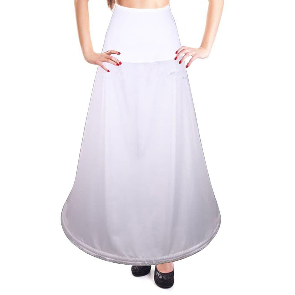 RainyblueCrinoline Bridal Petticoat Underskirt skirt for Wedding dress Underskirt A-LINE white S M