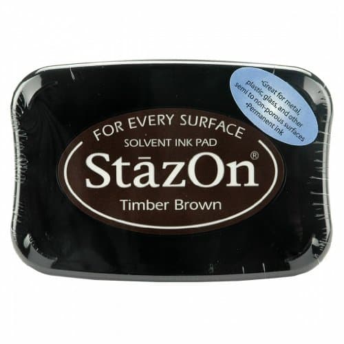 StazOn Solvent Inkpad-Timber Brown