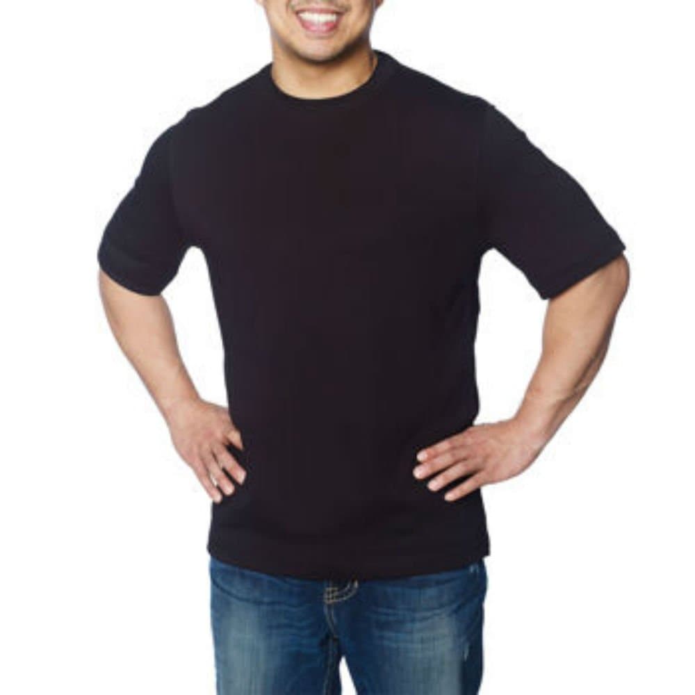 Kirkland Signature Men’s Pima Cotton T-Shirt (Small, Black)