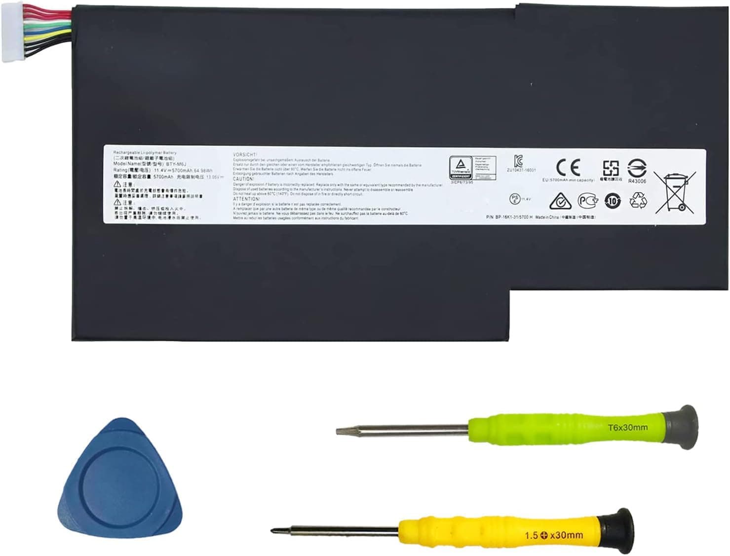 BTY-M6J BTY-U6J Laptop Battery Replacement for MSI GS63 GS63VR GS73 G...