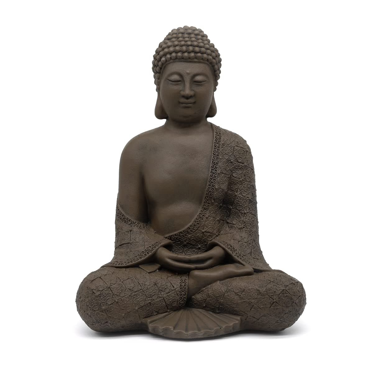GbR Buddha garden ornament - brown, Statue Outdoor Indoor Sculpture weatherproof