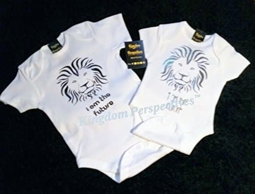 Lion slogan baby suite 'I am the Future' slogan Animal Print