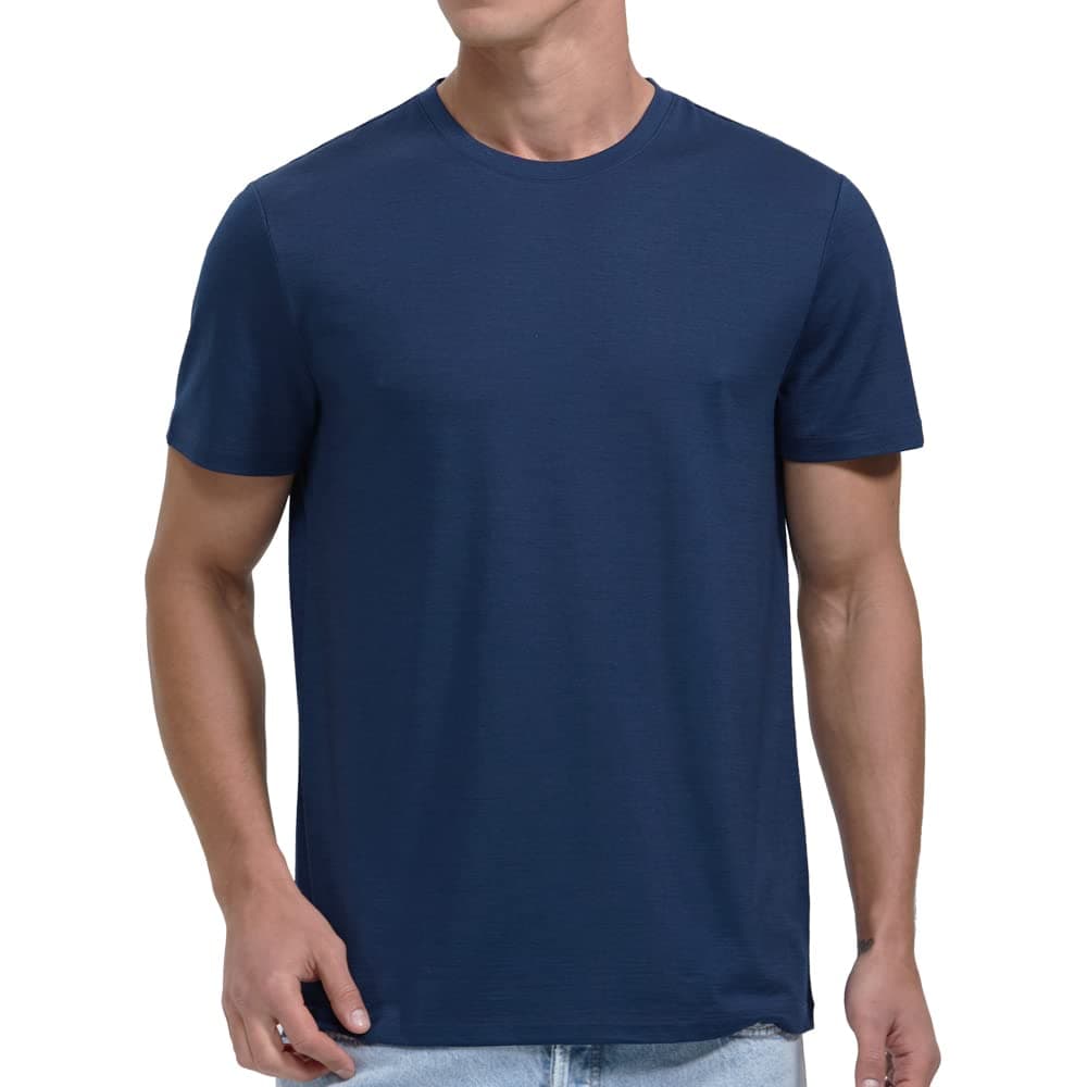 WoolinkinMerino Wool Coolmax Blend T Shirt - Men’s Durable Short Sleeve Wool Base Layer - 150 Lightweight