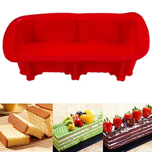 Loaf Pan Rectangle Brick Boat Shape Toast Bread Soap Pastry Loaf Cake Baking Mold Silicone Bake Ware 23cm x 9.5cm x 5.5cm 1 Pcs