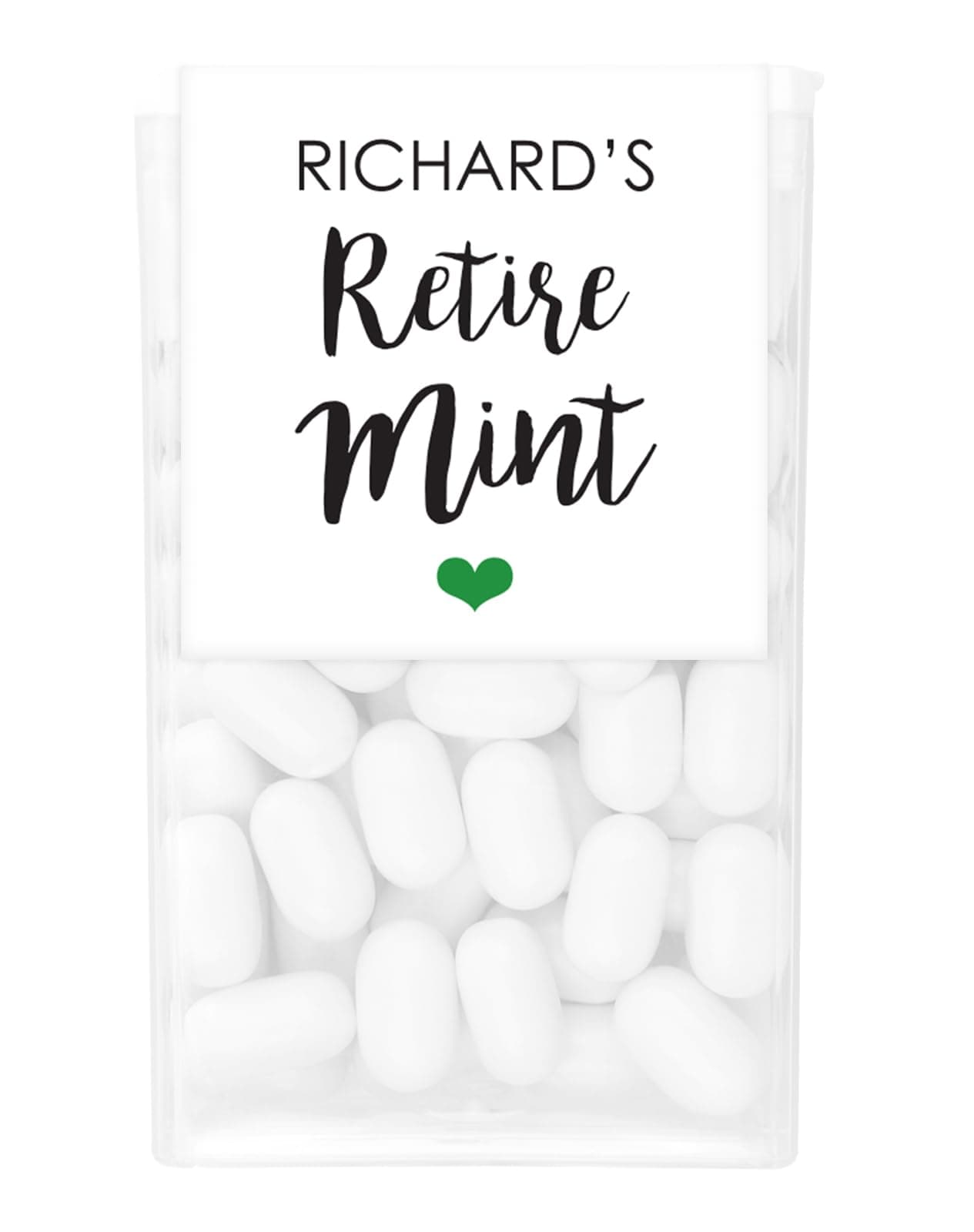 Retirement Party Favors Tic Tac LABELS, Mint Favors, Happy Retirement - Set of 24 Labels