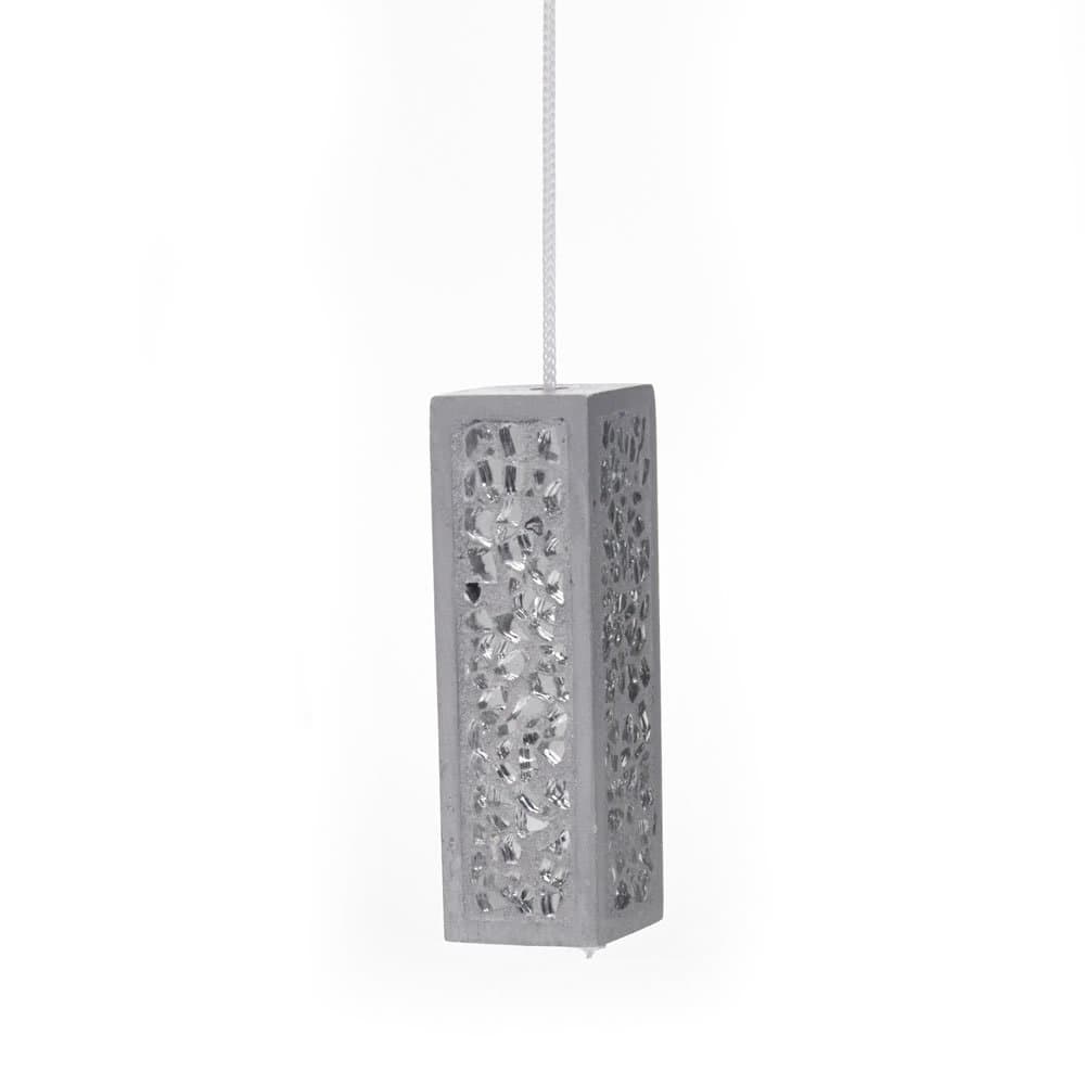 Home Treats Silver Mosaic Light Pull & Cord. Crackle Effect. Fit to Length