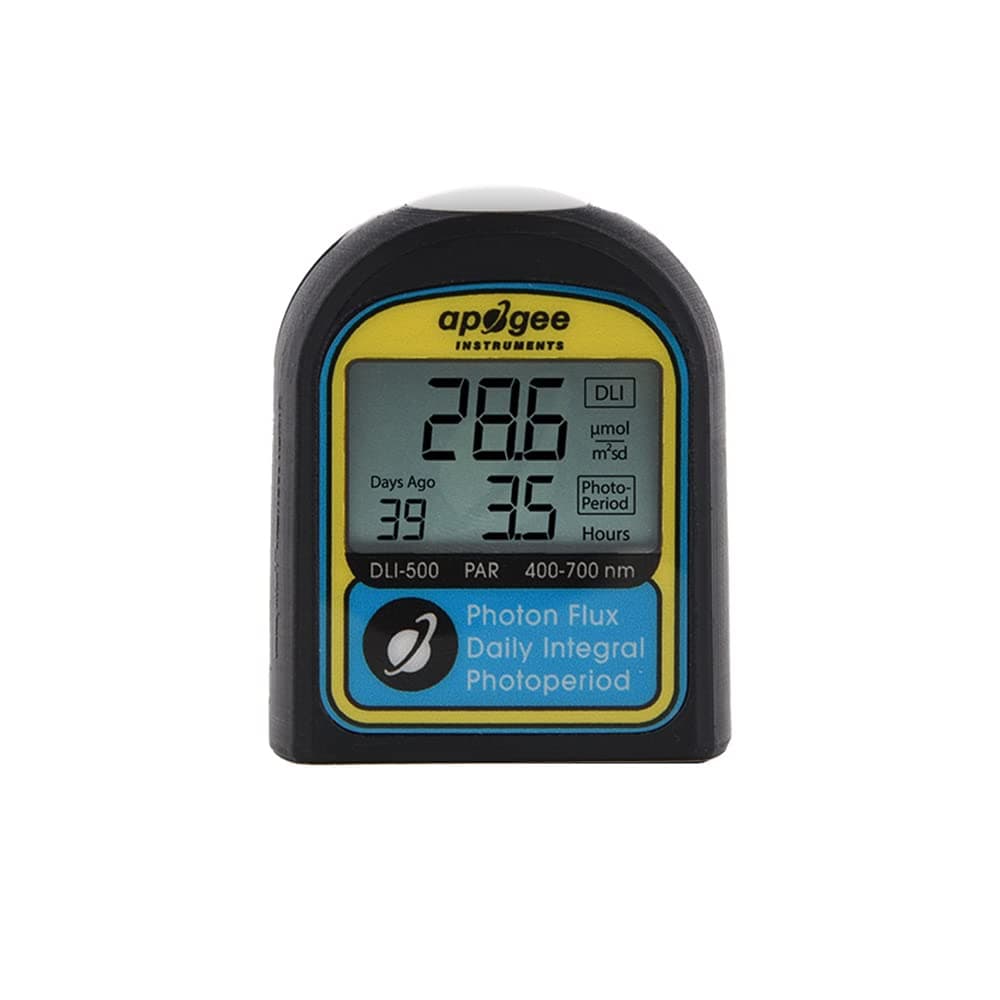 DLI-500 PAR, Daily Light Integral, and Photoperiod Meter - Full-Spectrum 400-700 nm Light Measurement Tool for Plants & Agriculture
