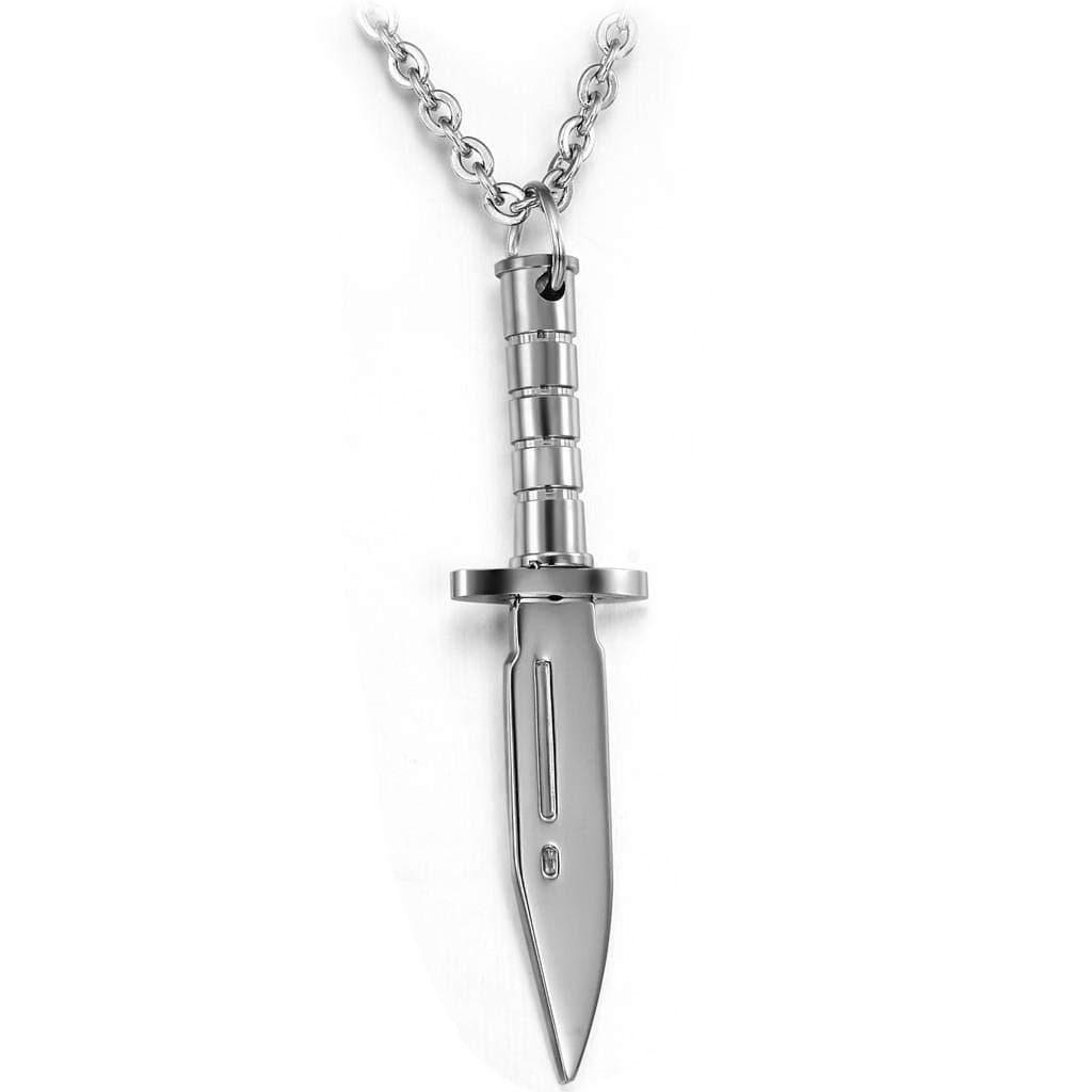 Unique shape stainless steel  dagger  girl boy Necklace for man and women SYXE062
