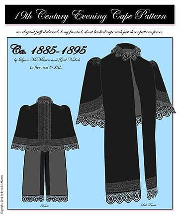 1885-1895 Late Victorian Evening Cape Pattern (Sewing Pattern)