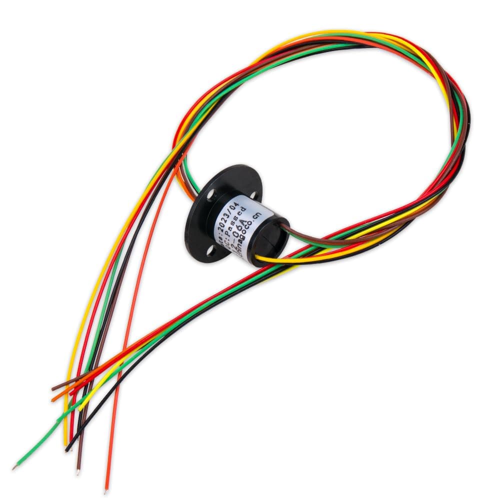 12.5mm 300Rpm 6 Wires CIRCUITSx2A Capsule Electrical Slip Ring for Monitor Robotic Electrical Test Equipment 1Pcs