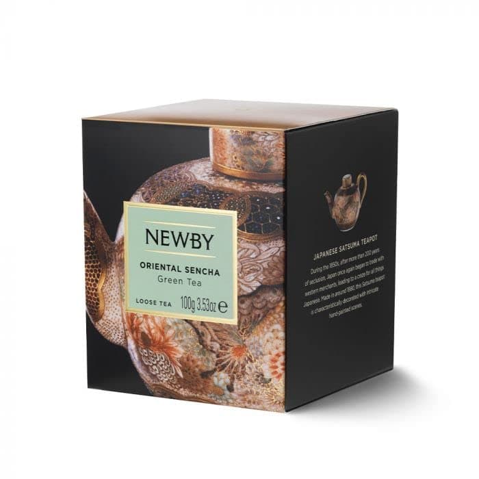 Newby Loose Leaf, Oriental Sencha Green Tea | 100 Grams | Fresh Green Tea Leaves Infused With Fruit Flavours