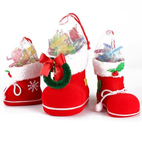 Cocoray Christmas Decorations Children Gifts Candy Boots Gift Box Santa Claus