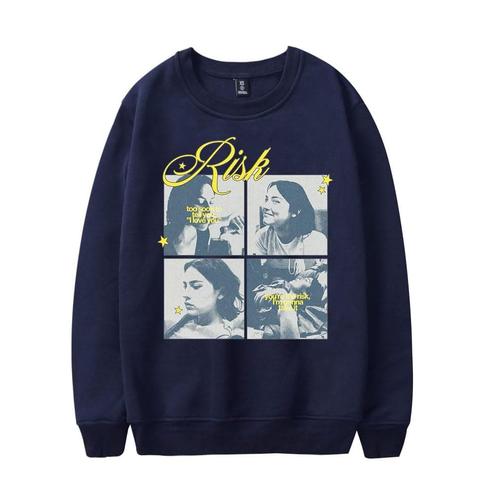 RYSXJLXGracie Abrams Merch Risk The Secret of Us Album Crewneck Women Men Retro Classic Long Sleeve Sweatshirt