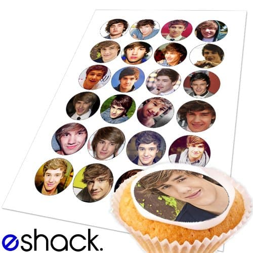 Cakeshop 24 x Liam Payne 1 Direction Edible Cake Toppers