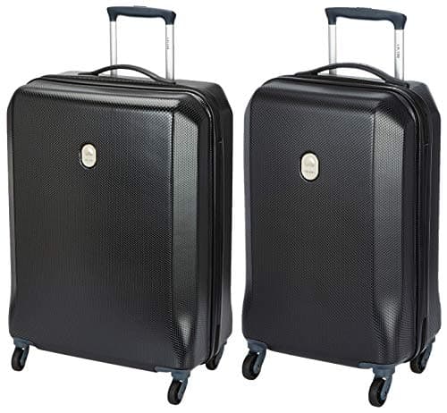 Delsey Misam ABS 66 cm 4 Wheels Black Medium Hard Suitcase + Delsey Misam ABS 55 cm 4 Wheels Black Cabin Hard Suitcase