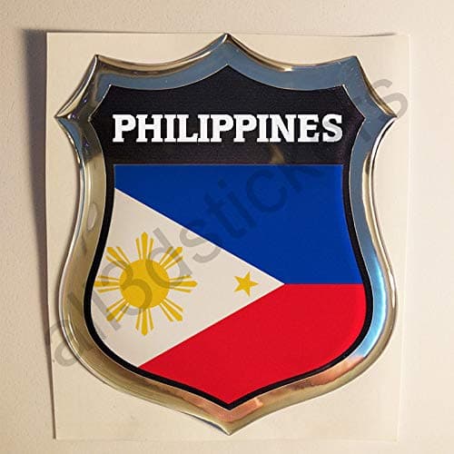 All3DStickers Sticker Philippines Resin 3D Emblem Philippines Domed Flag