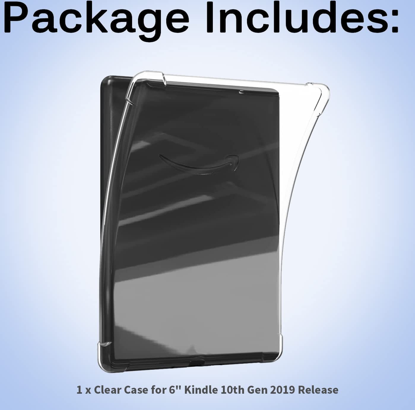 クリアケース (2019年発売) 6インチ Kindle 第10世代用 [軽量] シリコン薄型スリム保護バックカバー スキンバンパー Kindle 第10世代 2019年モデル用 (Kindle 2022またはKindle Paperwhiteには適合しません)