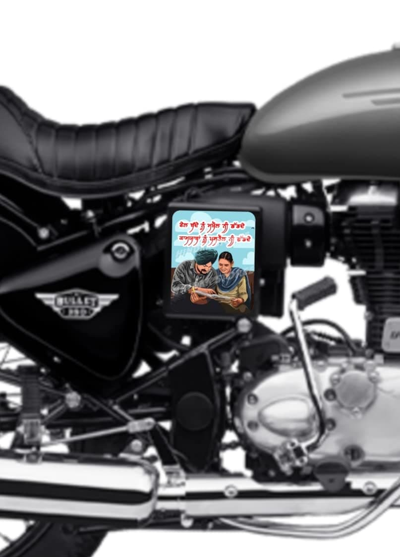 Sidhu Moose WALA Stickers for Bike Pack of 4 (4 & 5 inch) | Sidhu MOOSEWALA Stickers for Motorcycle| Printed Design Water-Resistant Sticker for Home Office Car & Bike