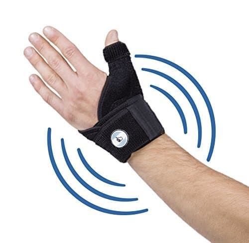 ThumbCure Thumb Splint & Brace - Guaranteed Pain Relief with ONE Button Click. Effective with Thumb osteoarthritis & Arthritis, Trigger Thumb, Tendonitis, De Quervains, Bursitis and More (Left Hand)