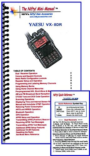Yaesu VX-8DR Mini-Manual and Card Combo by Nifty Accessories Paperback