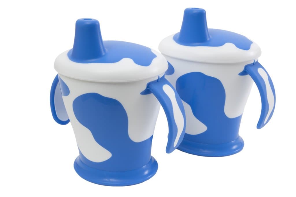 Anywayup Cow Cup (250 ml, Pack of 2, Blue/White)