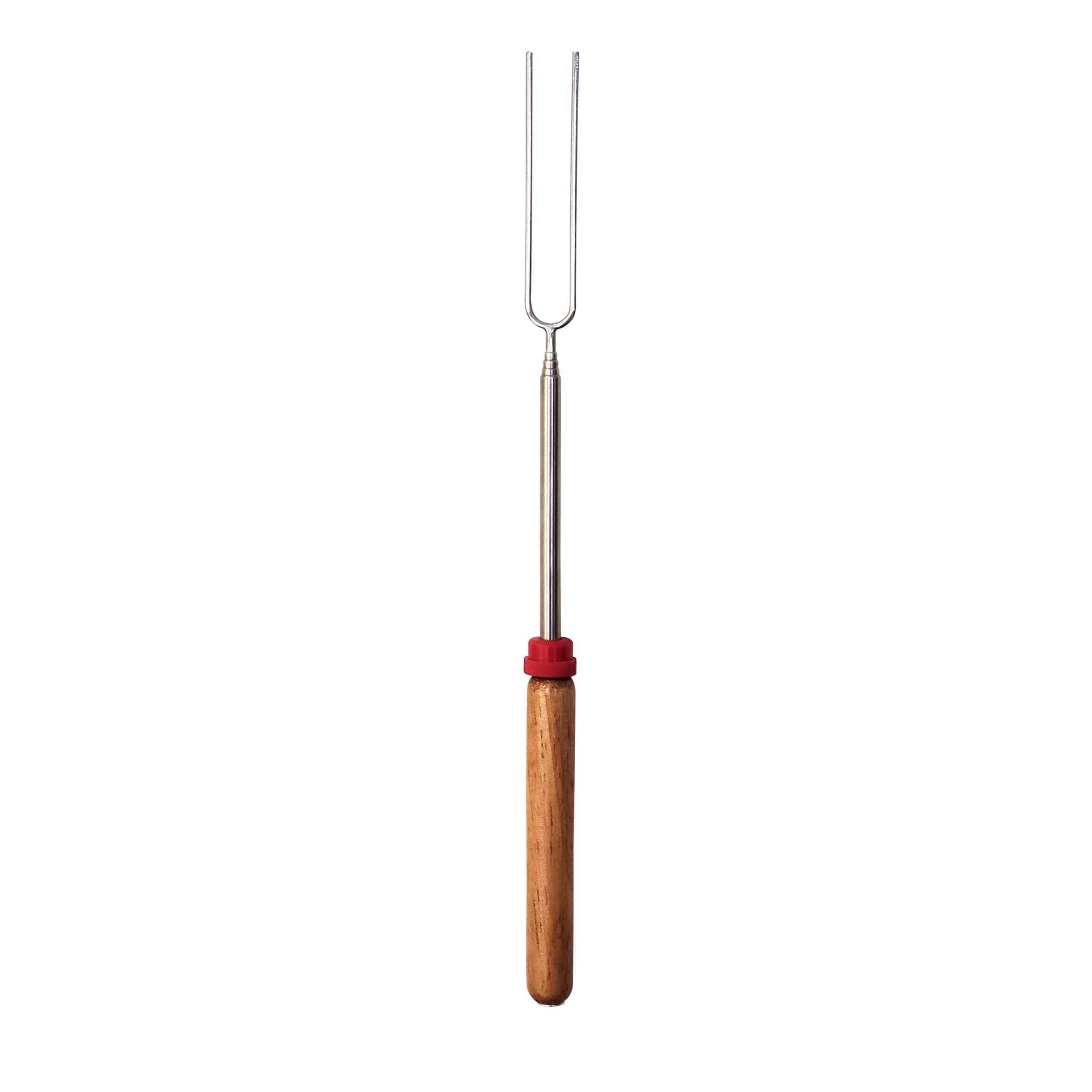 Coghlan's Telescoping Roasting Fork – Stainless Steel Skewers for Marshmallows & Hot Dogs – Extends 12.5" to 34" with Handle & Thumb Roller for Easy Rotation