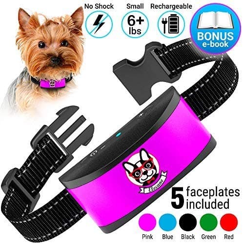 Small Dog Bark Collar Rechargeable - Anti Barking Collar For Small Dogs - Smallest Most Humane Stop Barking Collar - Dog Training No Shock Bark Collar Waterproof - Safe Pet Bark Control Device