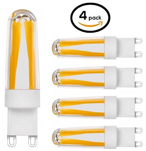 G9 LED Bulbs Warm White 4W 300-350lm 3200K G9 COB LED Bulbs 40W Halogen Bulbs Equivalent AC220-240V(Pack of 4) [Energy Class A+++]