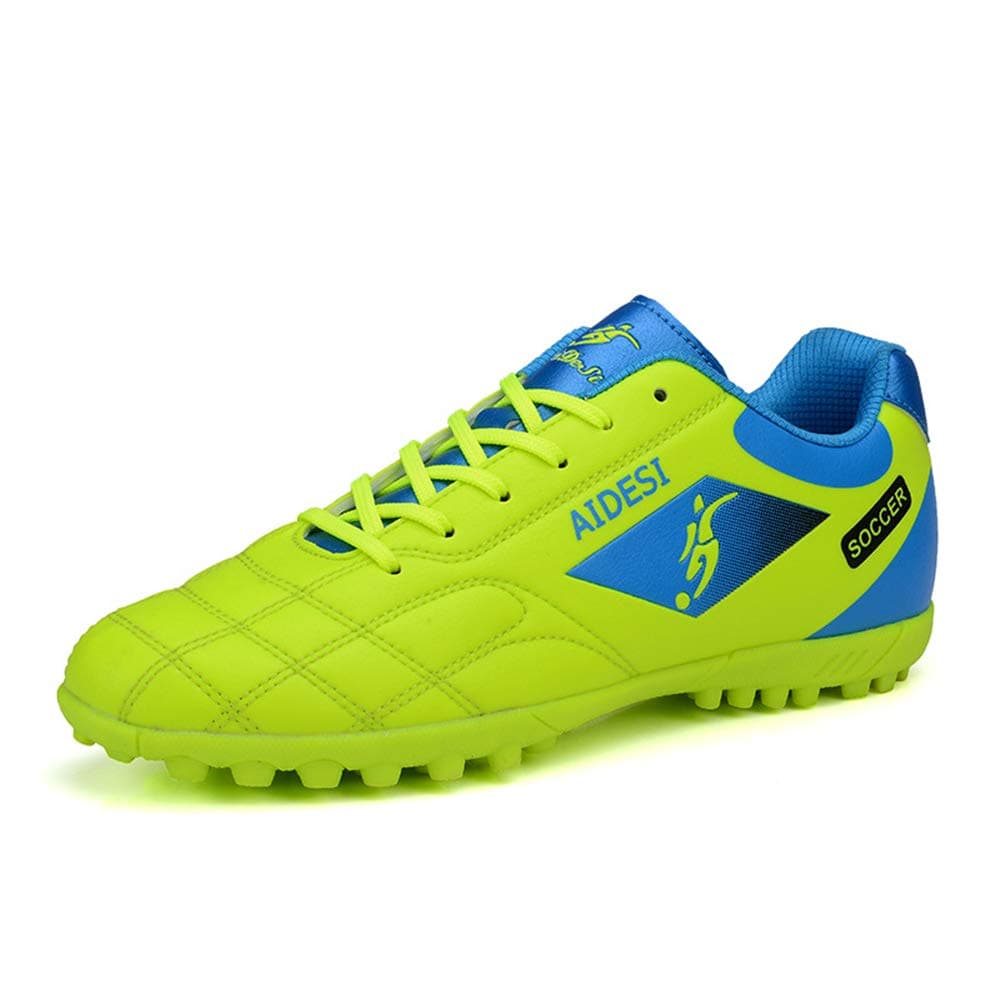 CXQWAN Kids' Football Boots, Teenager Outdoor Football Training Shoes Boy's And Girl's TF/FG Non-Slip Professional Soccer Sneakers Suitable for Lawn,TFgreen,43