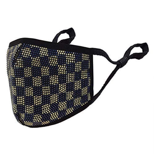 Masquerade Mask Chain For Women - Venetian Halloween Mardi Gras Masquerade Mask Ball Face Chain Jewelry For Women Nightclub Party (Pearl 02)